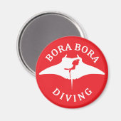 Duiken met mantaroggen bij Bora Bora Magneet (Voorkant / Achterkant)