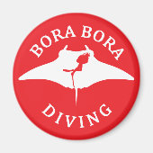 Duiken met mantaroggen bij Bora Bora Magneet (Voorkant)