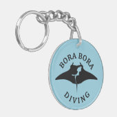 Duiken met mantaroggen bij Bora Bora Sleutelhanger (Voorkant Links)