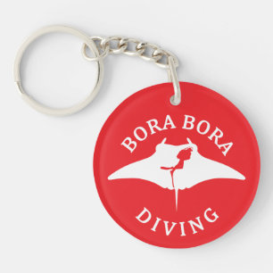 Duiken met mantaroggen bij Bora Bora Sleutelhanger