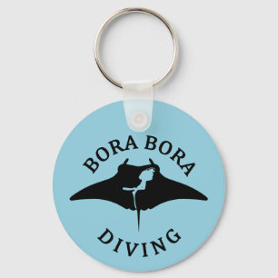 Duiken met mantaroggen bij Bora Bora Sleutelhanger