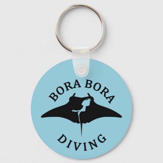 Duiken met mantaroggen bij Bora Bora Sleutelhanger (Voorkant)