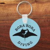 Duiken met mantaroggen bij Bora Bora Sleutelhanger (Voorkant)