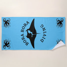 Duiken met mantaroggen bij Bora Bora Strandlaken