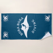 Duiken met mantaroggen bij Bora Bora Strandlaken (Voorkant)