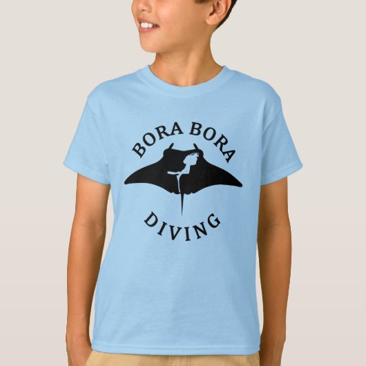 Duiken met mantaroggen bij Bora Bora T-shirt (Voorkant)