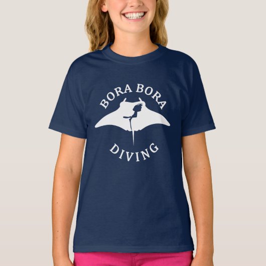 Duiken met mantaroggen bij Bora Bora T-shirt (Voorkant)