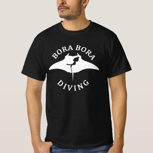 Duiken met mantaroggen bij Bora Bora T-shirt (Voorkant)