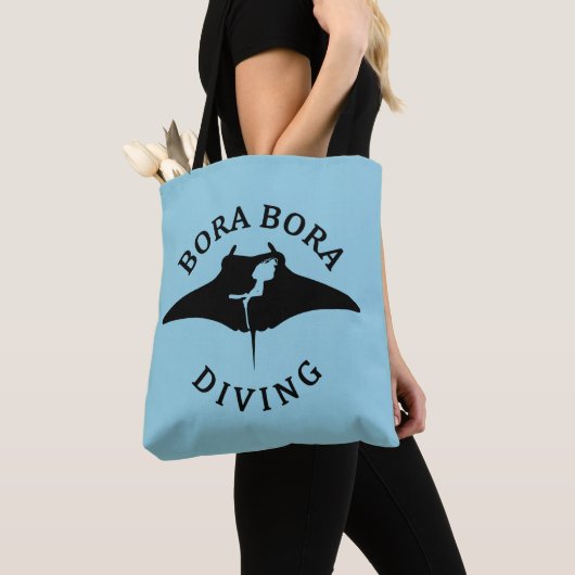 Duiken met mantaroggen bij Bora Bora Tote Bag (Dichtbij)