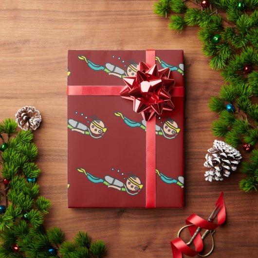 Duiken met perslucht cadeaupapier (Feestdagen Geschenken)