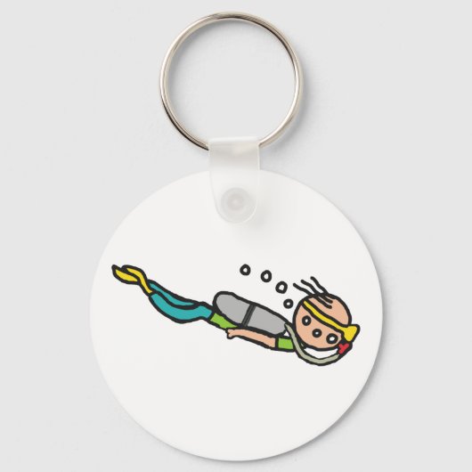 Duiken met persluchtapparatuur sleutelhanger (Voorkant)