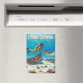 Duiken met pijlstaartroggen in Grand Cayman Travel Magneet (Insitu (Vaatwasser))