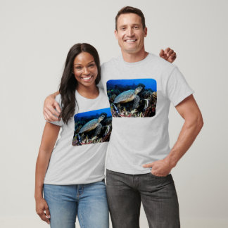 Duiken met schildpad en vis t-shirt