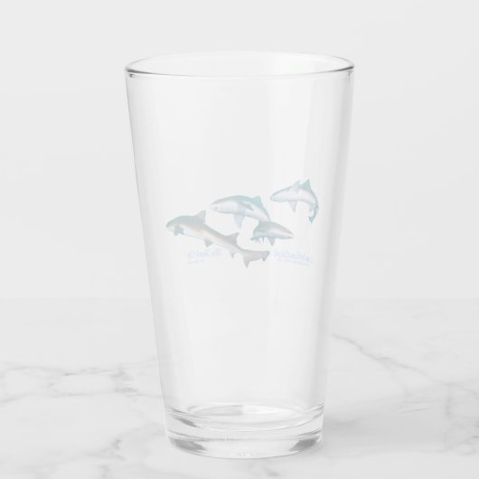 Duiken met Shark Drinkware Set Glas (Achterkant)