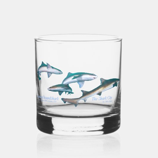 Duiken met Shark Drinkware Set Whisky Glas (Voorkant)