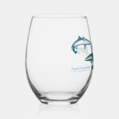 Duiken met Shark Drinkware Set Wijnglas Zonder Voet (Rechts)