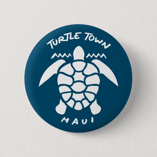 Duiken met Zeeen schildpadden - Turtle Town Maui Ronde Button 5,7 Cm (Voorkant)