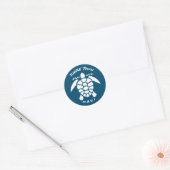 Duiken met Zeeen schildpadden - Turtle Town Maui Ronde Sticker (Envelop)