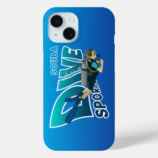 Duiken met zuurstofcilinder | Case-Mate iPhone case (Achterkant)