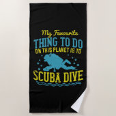 Duiken - Mijn favoriete ding is Scuba Dive Strandlaken (Voorkant)