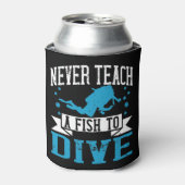 Duiken - nooit een vis naar beneden trekken om te  blikjeskoeler (Blikje Voorkant)