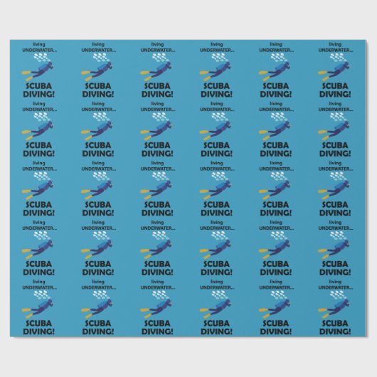 Duiken onder water duiken duiken cadeaupapier (Vlak)