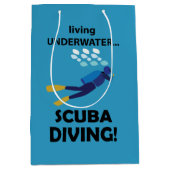 Duiken onder water duiken duiken medium cadeauzakje (Voorkant)