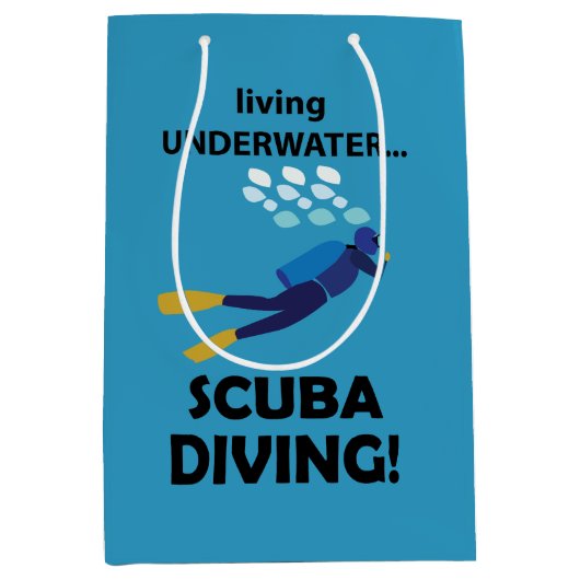 Duiken onder water duiken duiken medium cadeauzakje (Voorkant)
