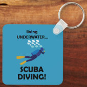 Duiken onder water duiken duiken sleutelhanger (Achterkant)