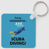 Duiken onder water duiken duiken sleutelhanger (Achterkant)