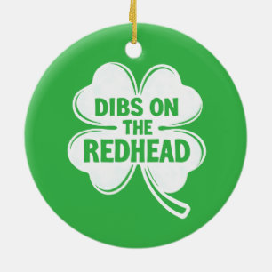 Duiken op de roodharige witte St. Patrick's Day Keramisch Ornament