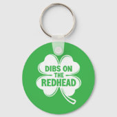 Duiken op de roodharige witte St. Patrick's Day Sleutelhanger (Voorkant)