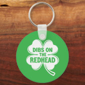Duiken op de roodharige witte St. Patrick's Day Sleutelhanger (Voorkant)