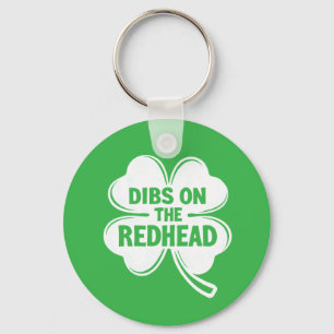 Duiken op de roodharige witte St. Patrick's Day Sleutelhanger