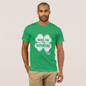 Duiken op de roodharige witte St. Patrick's Day T-shirt (Voorkant volledig)