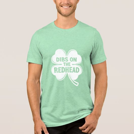 Duiken op de roodharige witte St. Patrick's Day Tri-Blend Shirt (Voorkant)