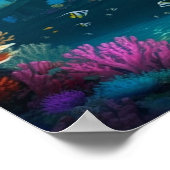 Duiken op het scheepswrak rif poster (Hoek)