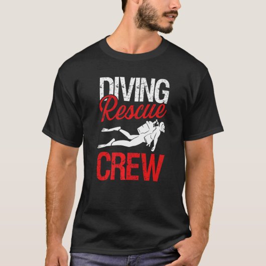 Duiken Redding Crew Professioneel Duiken Redding D T-shirt (Voorkant)