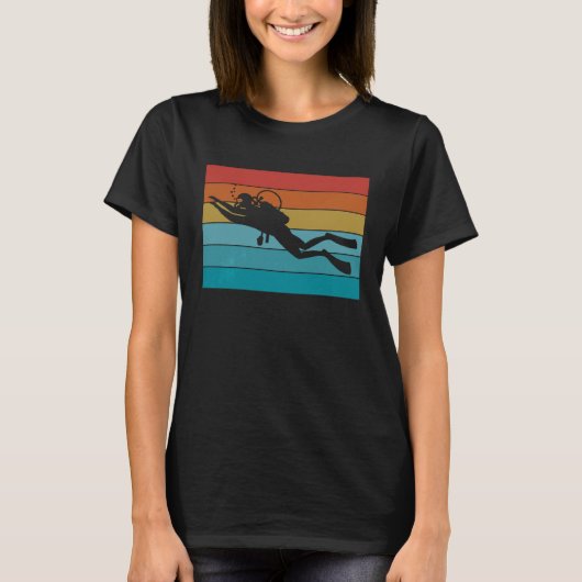  Duiken Retro Duik Duiker T-shirt (Voorkant)