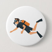 Duiken Ronde Button 7,6 Cm (Voorkant)