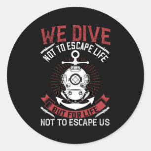 Duiken - ronde sticker