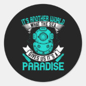 Duiken - ronde sticker (Voorkant)