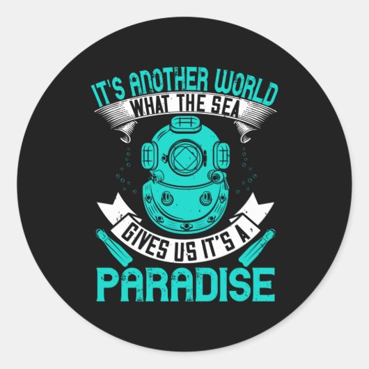 Duiken - ronde sticker (Voorkant)