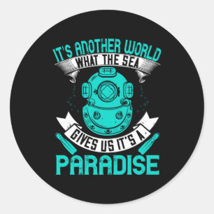 Duiken - ronde sticker