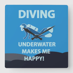 Duiken Scuba Duiken Onderwater Duiker Vierkante Klok