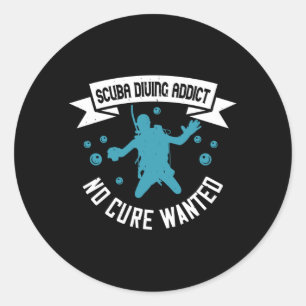 Duiken - Scuba duikend advies geen gewenste kuur Ronde Sticker