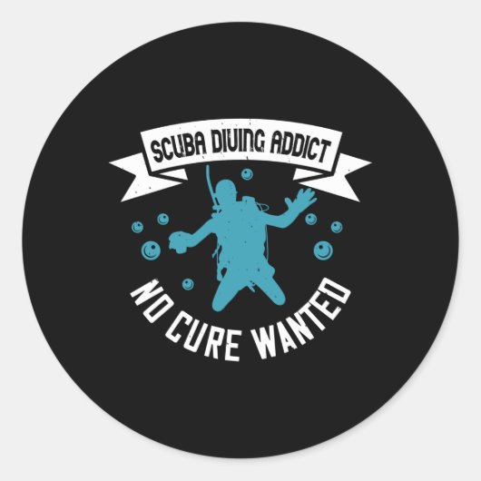 Duiken - Scuba duikend advies geen gewenste kuur Ronde Sticker (Voorkant)