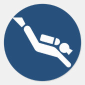 Duiken Symbool Sticker (Voorkant)