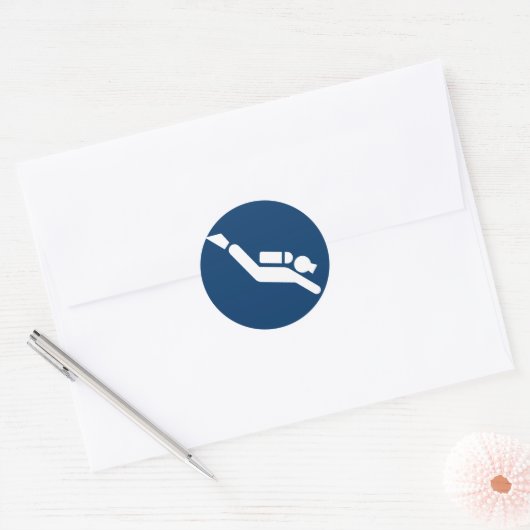 Duiken Symbool Sticker (Envelop)