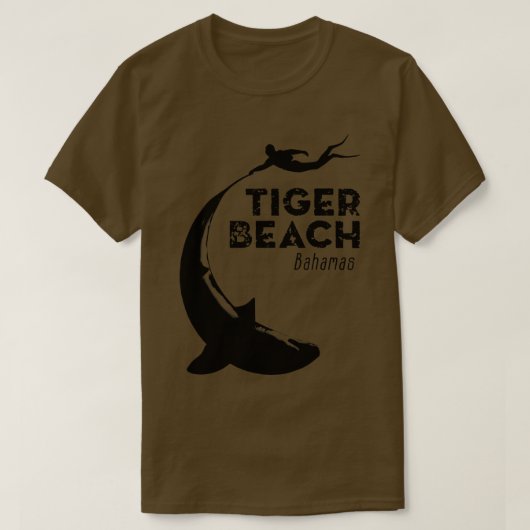 Duiken Tijger strand Bahama's T-shirt (Design voorkant)